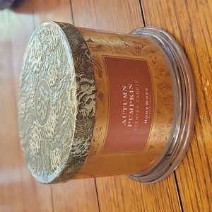 New Homeworx Autumn Pumpkin Scented 3 Wick Candle by Harry Slatkin